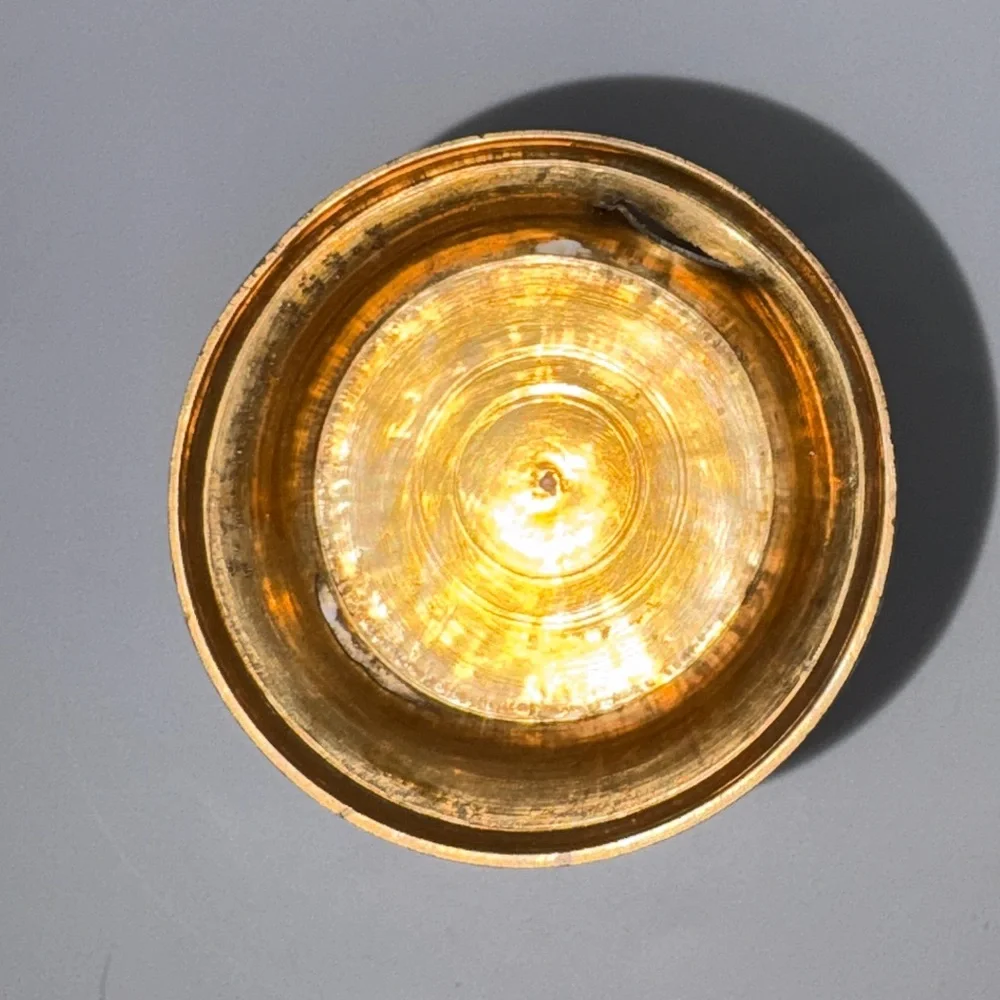 Vintage Brass Floral Engraved Vase - Antique Brass Finish